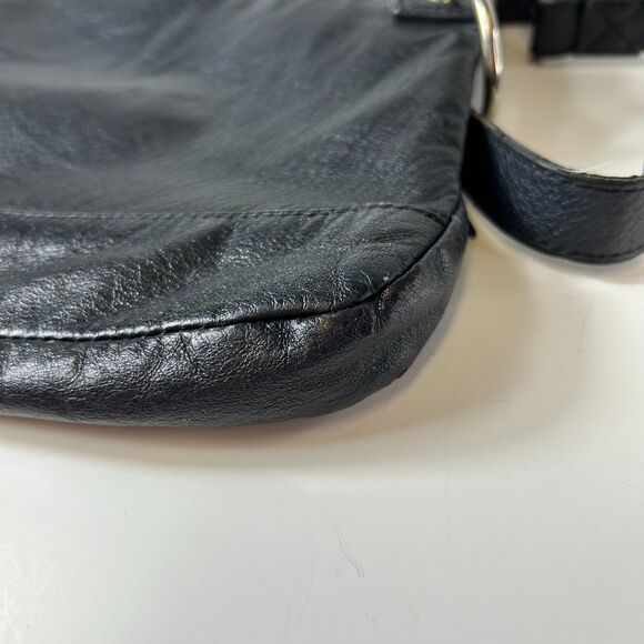 The Sak Pax Black Supple Leather Convertible Crossbody Shoulder Clutch Bag - Picture 8 of 14